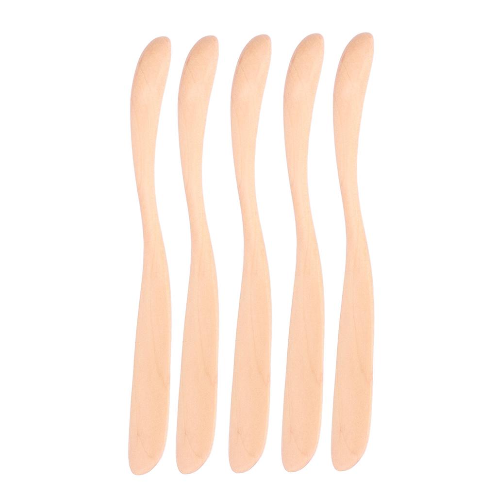 5PCS Wooden Butter Knife Jam Cheese Spreader Tableware for Japanese Style for Bread Facial