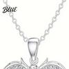 Eternal Love Rhinestone Necklace Angel Wings Shiny Rhinestones Inlaid Pendant