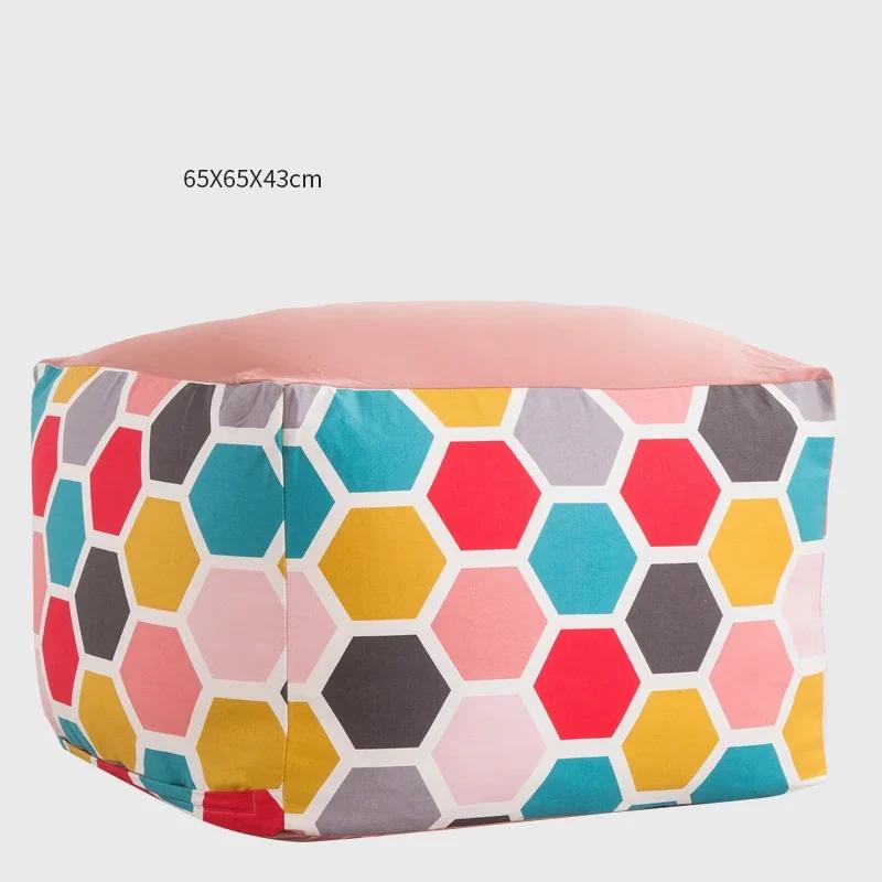 Japanese Style Soft Lazy Sofa Cozy Single Chair Unfilled Lounge Bean Bag Sofa Cover Home Pouf Couch Tatami Living Room Furniture