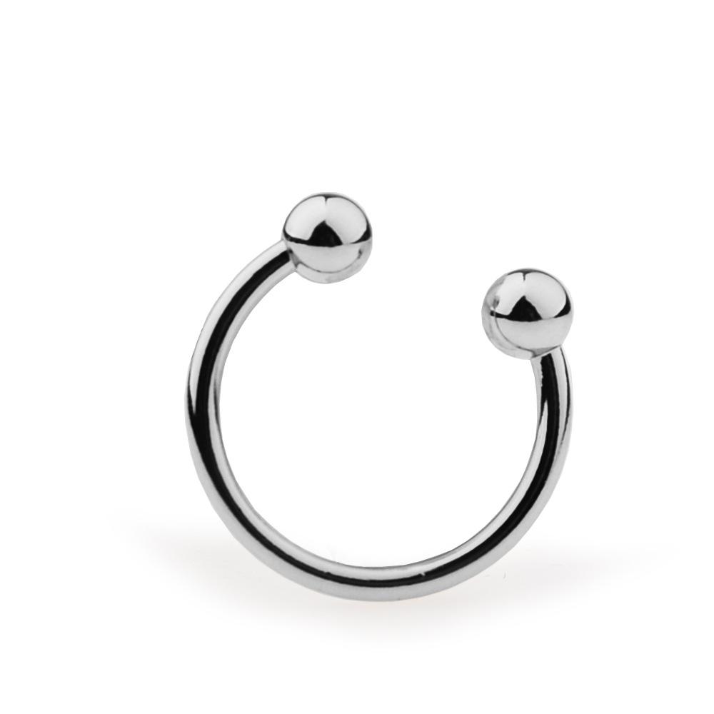 Sex Toys for Men 304 Stainless Steel Penis Ring Delay Ring Horseshoe Ring Exercise Foreskin Resistance Split Ring Double Bead Ring