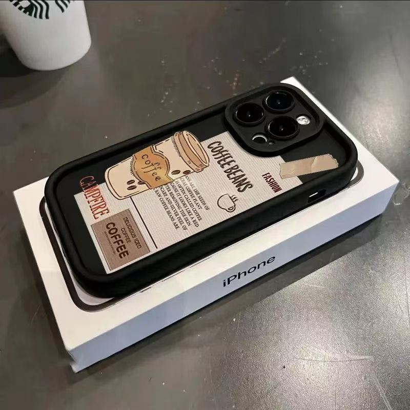 The New Coffee Is Suitable for Iphone16 Mobile Phone Case Apple 15promax/14 Anti-drop 13pro/12 Europe and America 11x.
