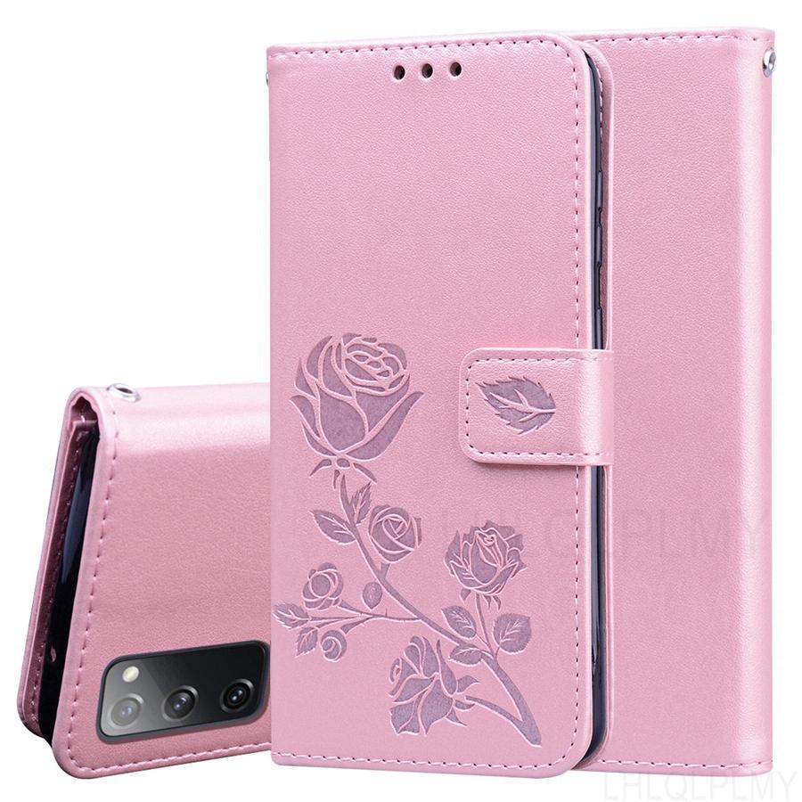 Rose Leder Brieftasche Flip Case Für OPPO A76 A96 A16 A77 A52 A72 A74 A54 A94 A78 5G A98 A15 A31 A91 A57 A16S A5 A9 2020 Hülle