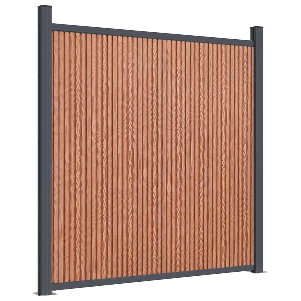 Fence Panel Brown 353 X 186 Cm WPC