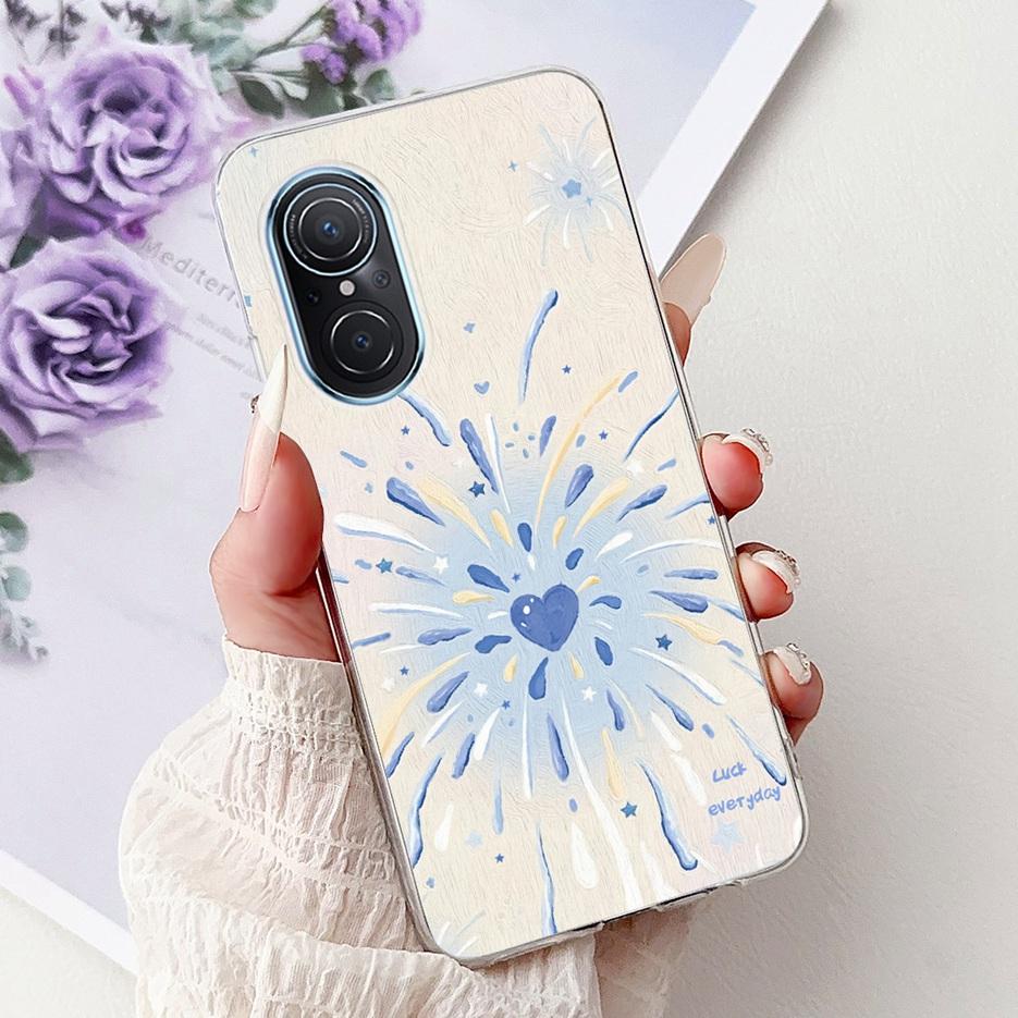 For Huawei Nova 9 SE Case Nova9 Pro Luxury Flowers Painted Cover Soft Slim Phone Case For Huawei Nova 9 Pro Nova9 SE Fundas Bags