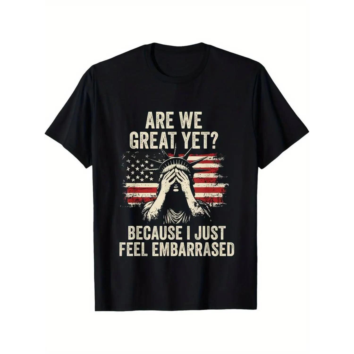 Cotton Funny Are We Great Yet? Cause I Just Feel Embarrassed Graphic T-Shirt S разноцветный