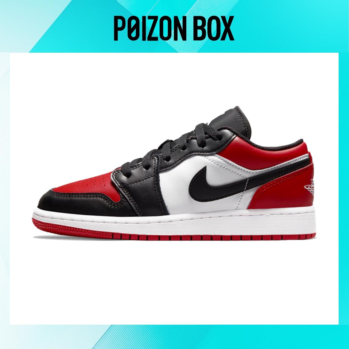 

кроссовки Jordan 1 Low Bred Toe (GS) 553560-612