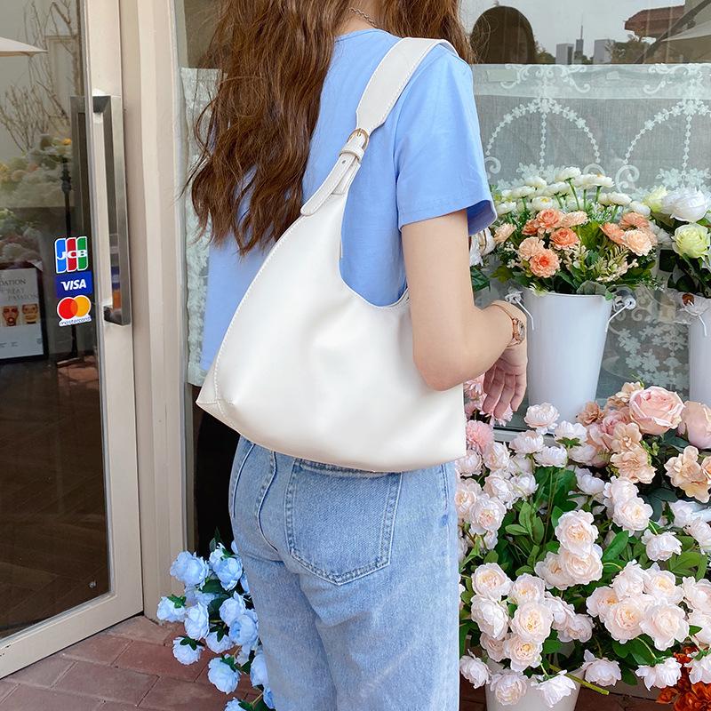 

Summer 2025 Korean Baguette Bag – Trendy Milk Tea Color Women s Soft PU Underarm Bag
