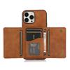 For iPhone 15 Pro Phone Case Tri-Fold Wallet Kickstand PU Leather+TPU Back Cover