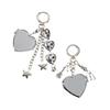 Practical Small Heart Shaped Mirror Keychain Fashion Bag Accessory Bag Pendant Decors For Cosmetics And Travel