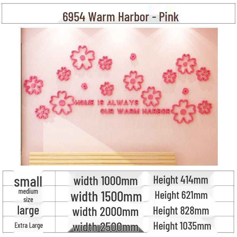 Self-Adhesive 3D Acrylic Wall Stickers for Living Room and Bedroom Decor
