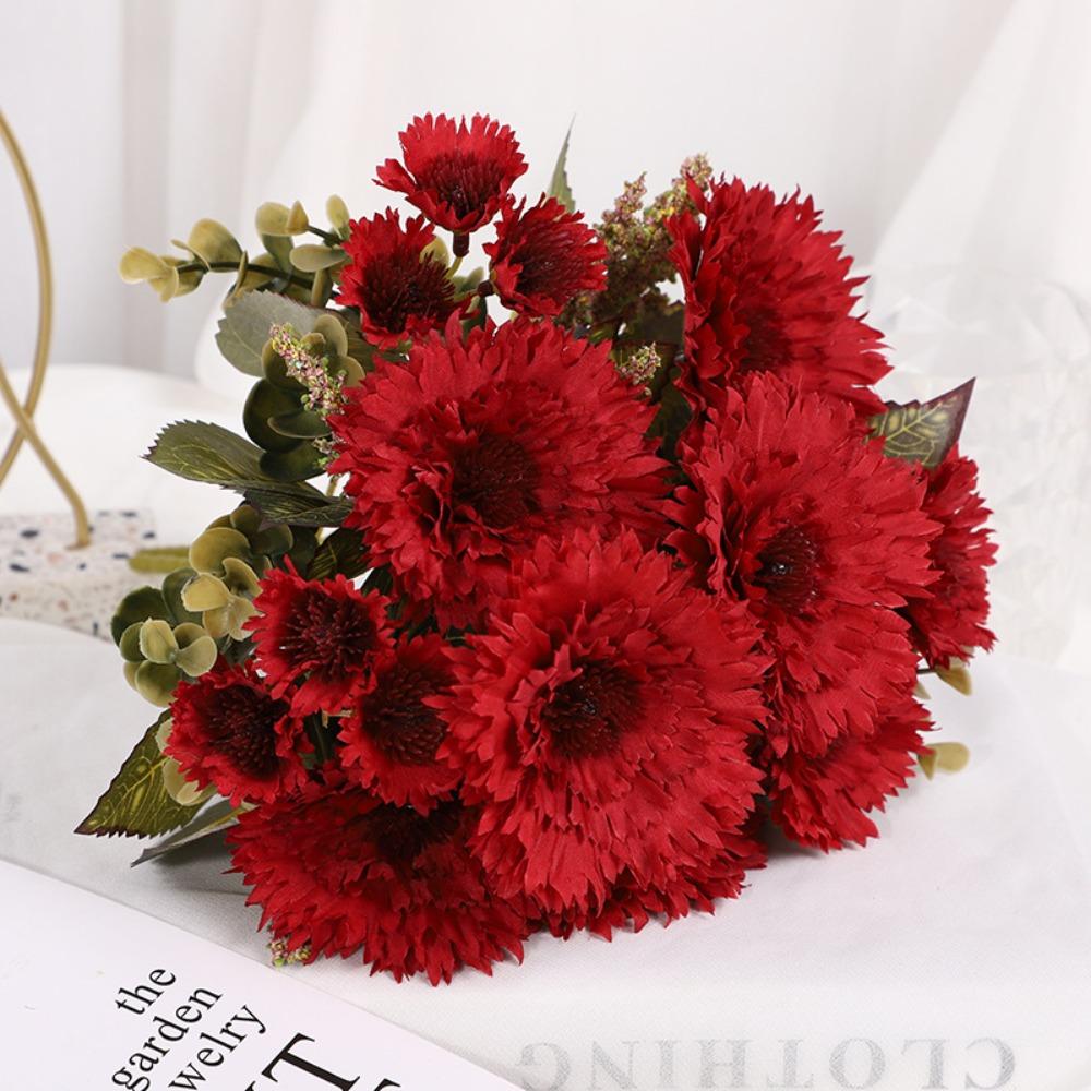 Silk Artificial Gerbera Bouquet 30cm Simulation Plant Decor Fake Sunflower Gerbera  Photo Props