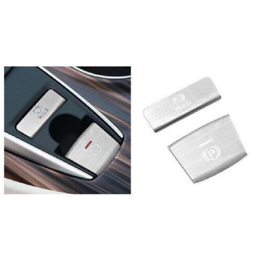 2PC For Toyota Camry 2018- Button Switch Sticker Center Console Silver Alloy