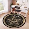 Tappeto Pentagramma Alchemico Runico Vintage Antiscivolo Morbido Facile da Pulire per Studio Casa Vacanze Villa Tappetino Pratico Tappeto per Casa