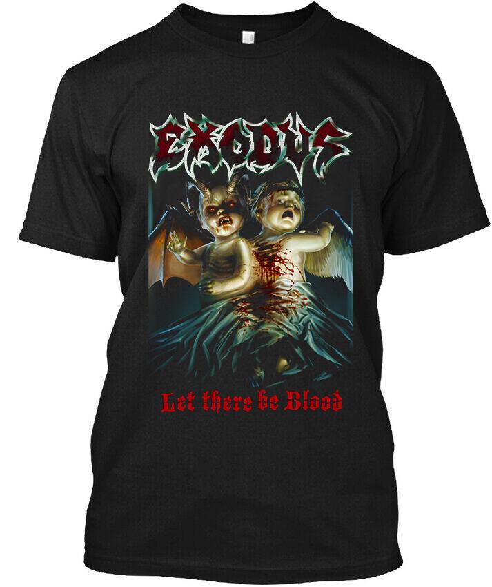 Хит Продаж Exodus Let There Be Blood Американская Мужская Черная Футболка Размер S-5XL Унисекс Футболка XXXXL