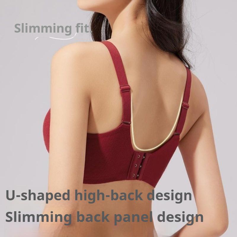 Women's Seamless Lifting Bra for Small Breasts Comfortable Adjustable Anti-sagging Gathered and Side-breasted Breast Support