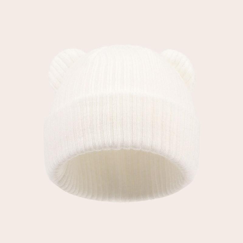 0-2year Baby Knitted Hat Kids Solid Color Woolen Pullover Cap Boys Girls Infant Winter Warm Beanies Basic Toddler Crochet Bonnet