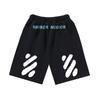 1209 Off-White Spring and Summer New OW Small Yellow Label Striped Printed Men's and Women's Casual Loose Shorts