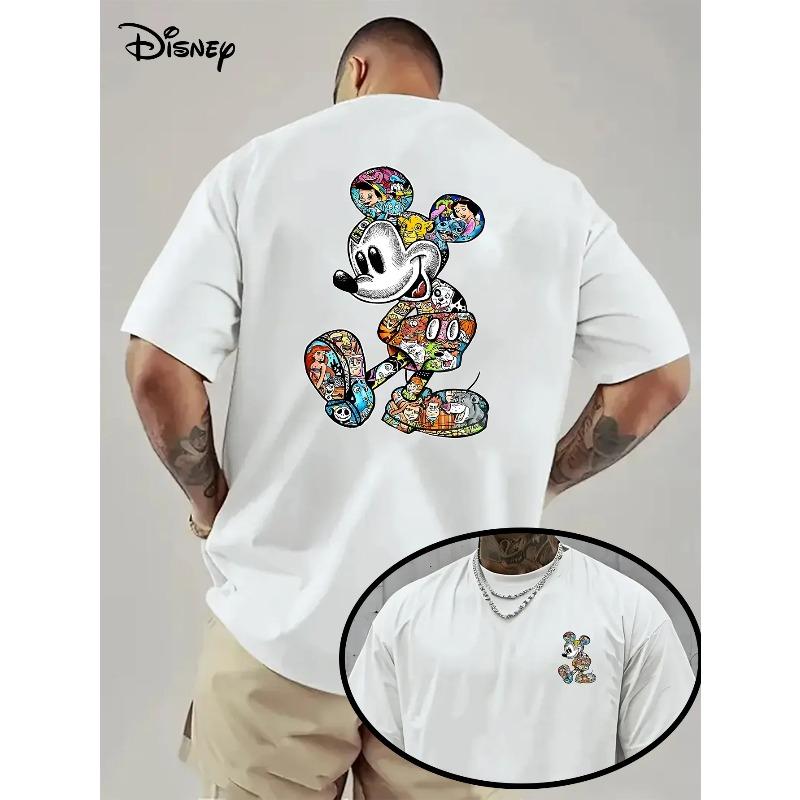 Disney Kreslený Hrad Co Značkové Tištěné Tričko 2026 Pánské Letní Harajuku Velké Volné Ležérní Krátký Rukáv Top