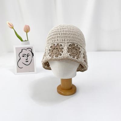 Täglicher blumiger Strick-Eimerhut für Damen und Herren