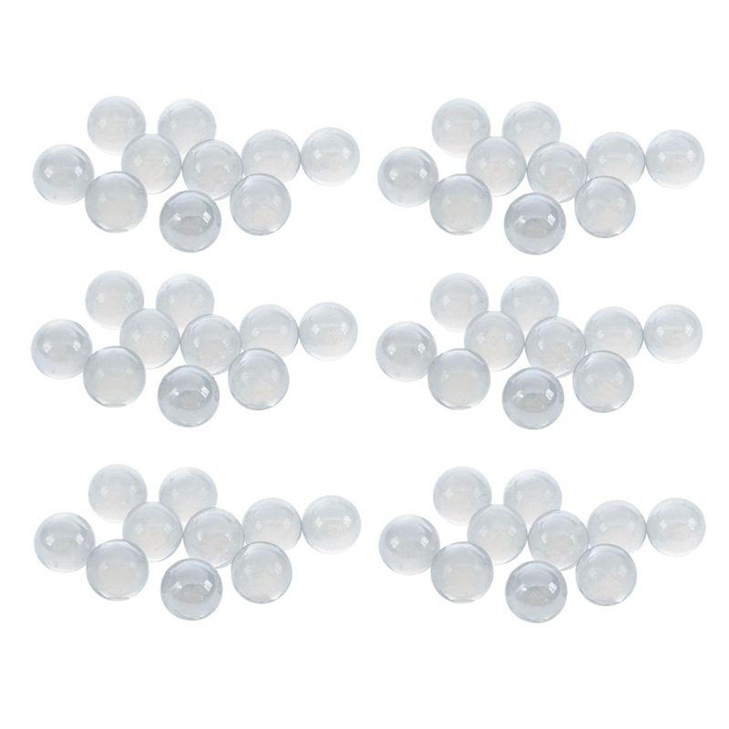 

ABUL-60 Pcs Marbles 16Mm Glass Marbles Knicker Glass Balls Decoration Color Nuggets Transparent прозорий