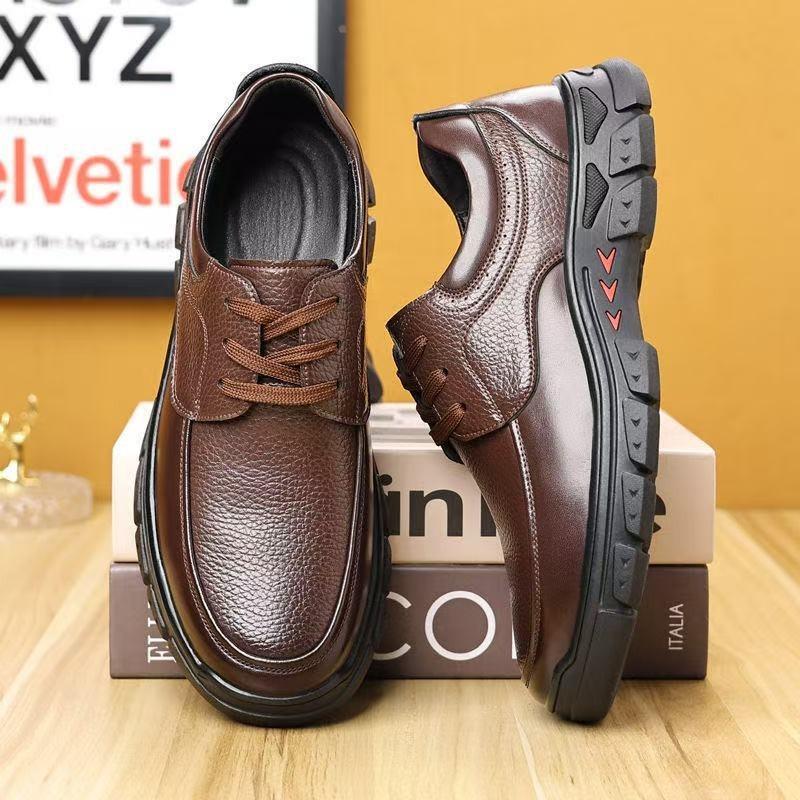 

Мужские кожаные туфли весна новые универсальные удобные платформа слипоны повседневные модные легкие маленькие кожаные туфли повседневная обувь 44