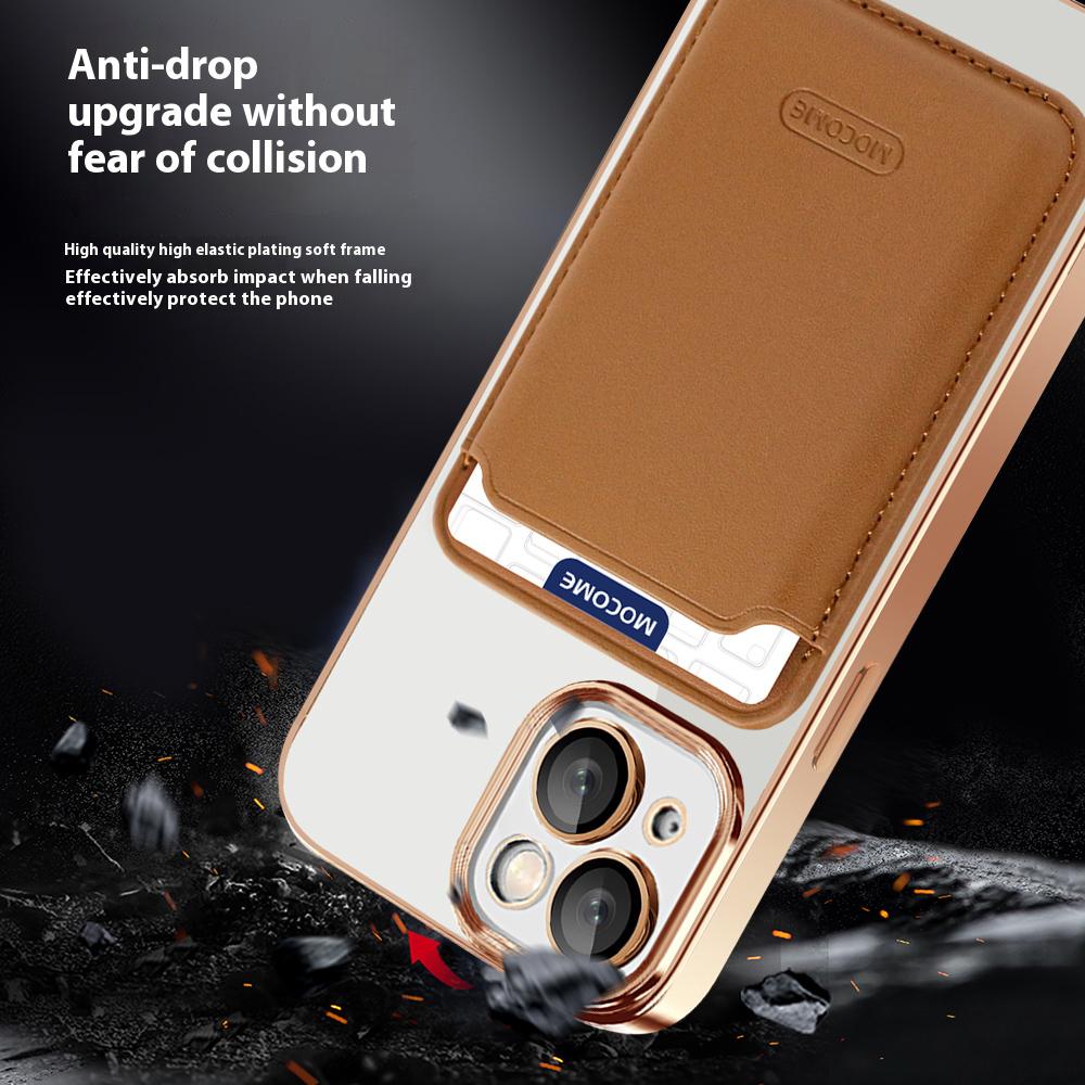 For iPhone 15 Case Compatible with MagSafe TPU + PC Mobile Cover with Card Bag
