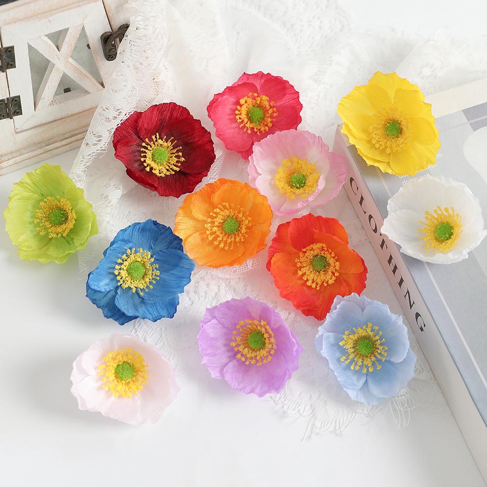 5/10/20Pieces Of Artificial Flower Head For Christmas Home Decoration Room Garden Wedding Decor DIY Gift Box Wreath Accessories