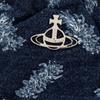 VIVIENNE WESTWOOD Nano Hilary Classic Cotton Bucket Bag Clutch Women Bags Blue 55040001UW01BOK208