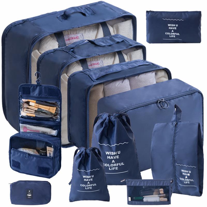 Cross-Border Travel Storage Bag Set: 8-Piece and 9-Piece Clothing Organizer