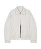 Ironyporno Whiteline 86-Iro231 Curved Stitch Blouson Suede Jacket Ivory