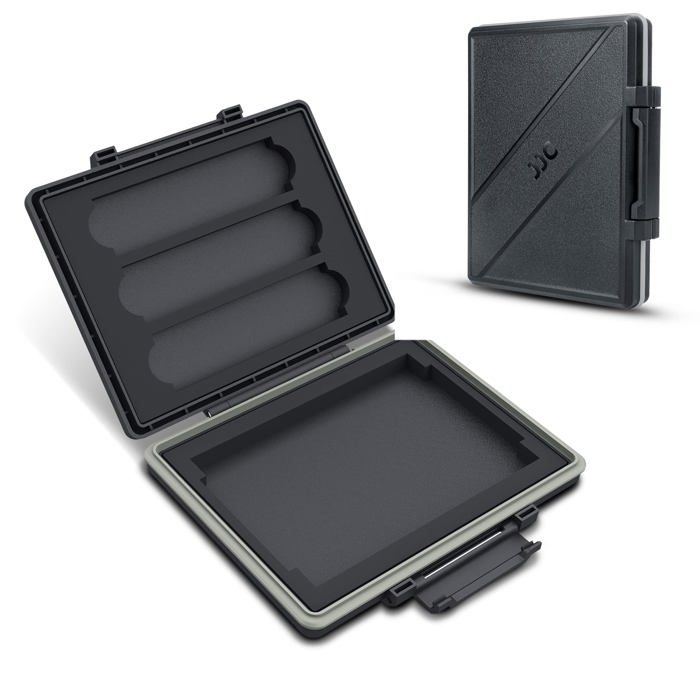 SSD Storage Case - Jjc - Compact and Portable - Waterproof - Shockproof - 3 NVMe Drives
