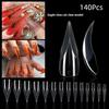 140 ks Zakřivené Stiletto Nehty Duální Forma Pro Poly Gel Na Nehty Prodloužení 3D Tvar Orlího Drápu Sochařské Nehty Formy s Plným Krytím