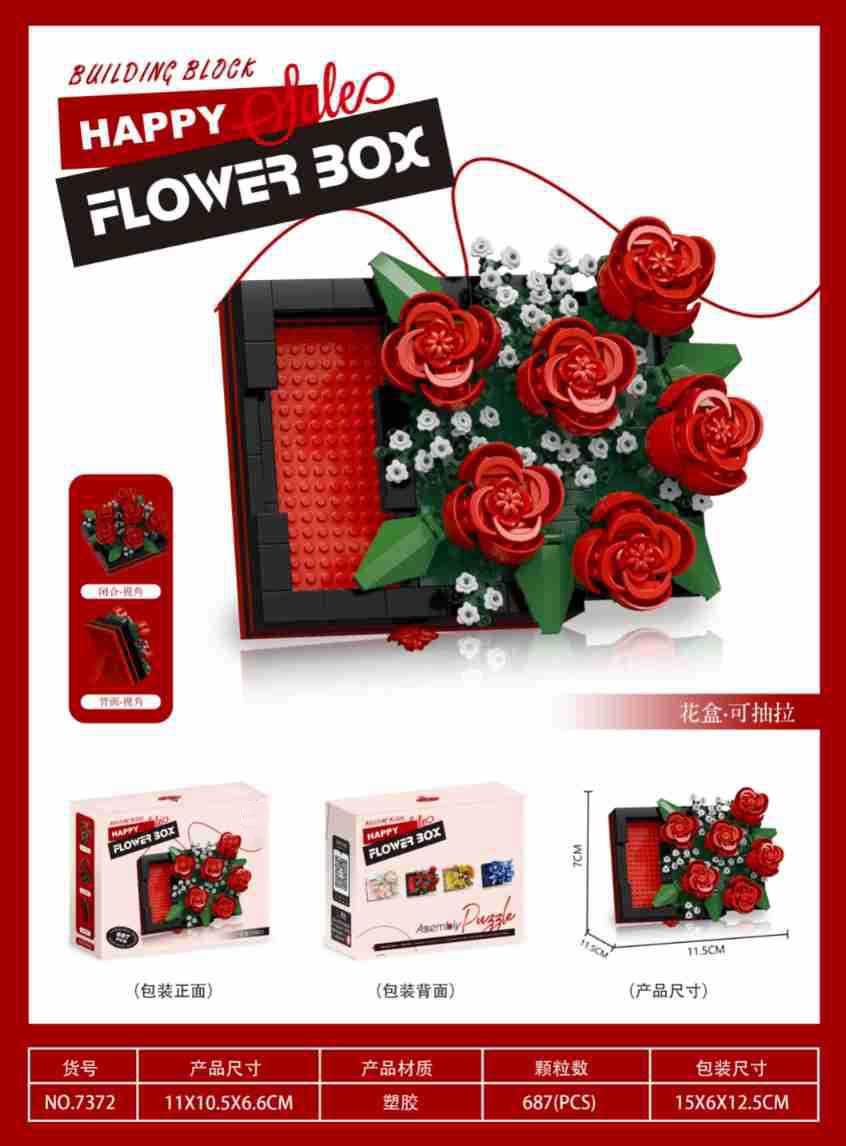 

Rose Micro Diamond Particles Flower Building Blocks Flower Model Set Bricks Romantic DIY Home Decoration Toy for Kids Girls Gift
