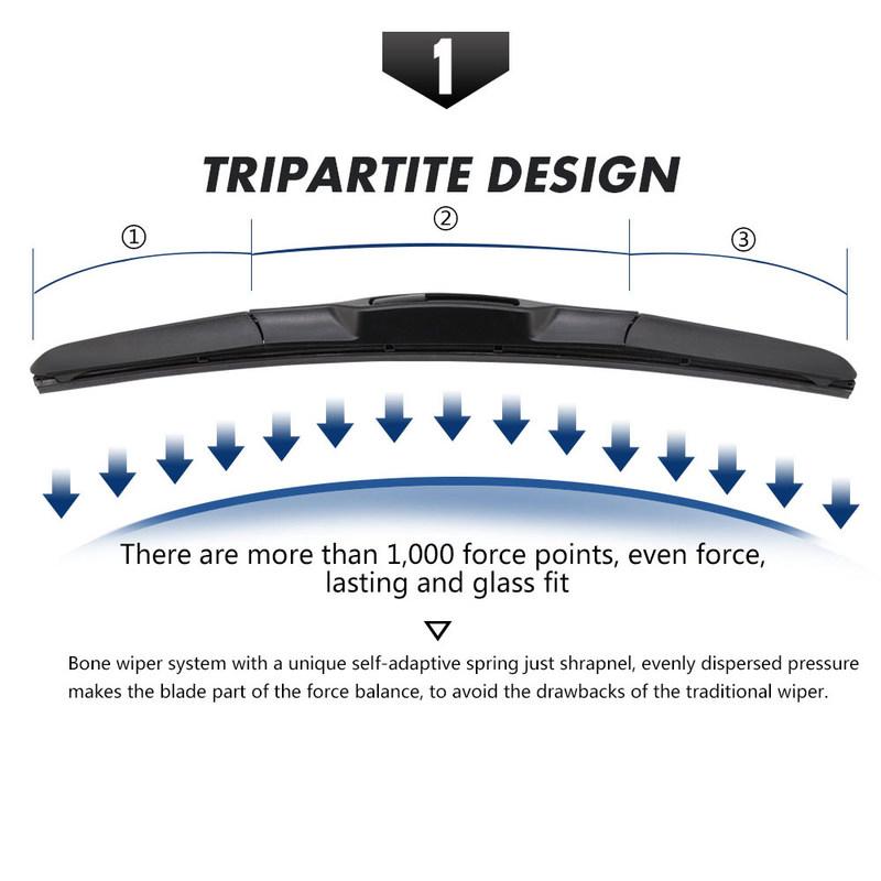 Car Rear Wiper Blades for Citroen C5 Aircross 2017~ 2018  Windscreen Window Brushes Cleaning Rubber Cutter Accessories