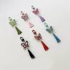 Chinese Style Butterfly Keychain Vintage Colorful Butterfly with Tassels Keyring Pendant Bag Charm Handbag Decoration