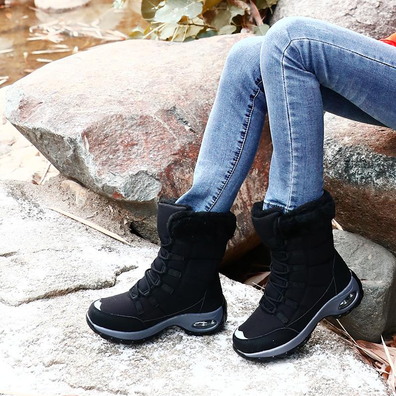 Women’s Winter Mid-calf Boots Snow Boots Casual Boots for Girl Booties Mid-calf Boots Ankle Boots with Fur Plus Size