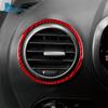 Real Soft Carbon Fiber Sticker For Seat Leon 2005 2006 2007 2008 2009 2010 2011 2012 Car Side of Center Console Outlet Trim