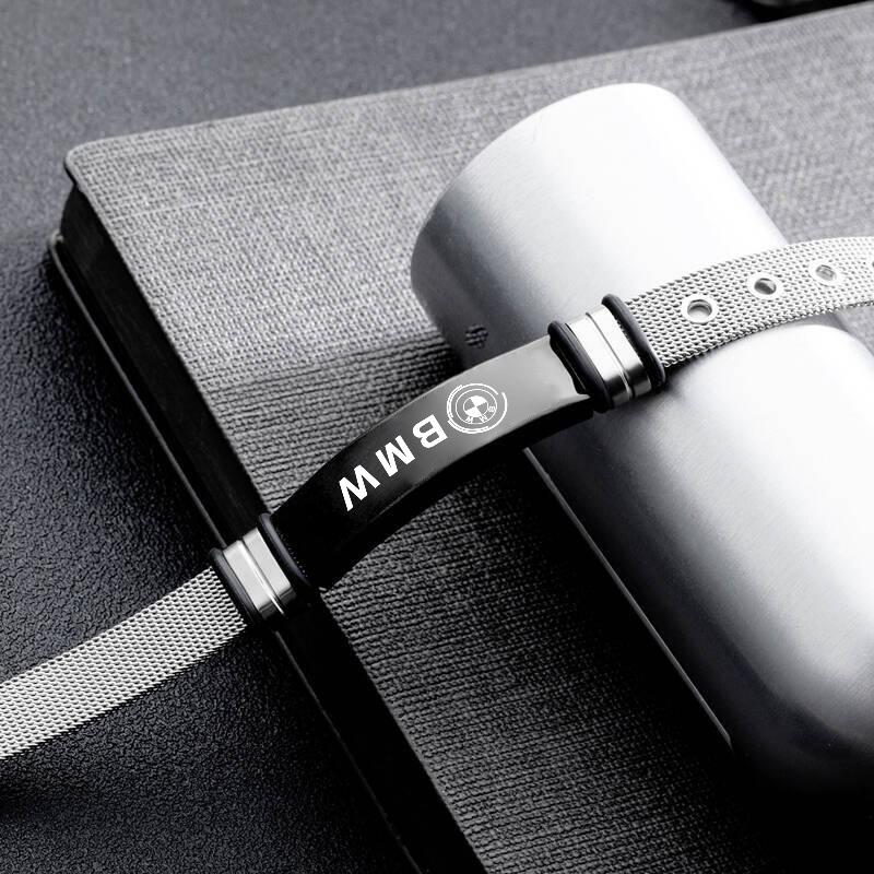 For BMW 50th Anniversary G20 G30 G32 E90 E84 F48 F39 Personalized Trendy and Versatile Adjustable Stainless Bracelet Decoration