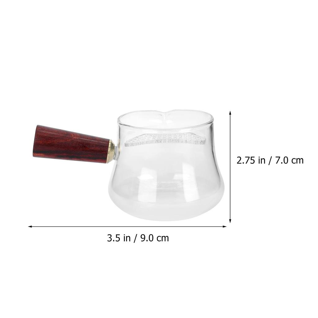 Stylish Glass Tea Dispenser Cup High Borosilicate Material Anti Scalding Handle Ideal for Tea Set Accessories and Daily Use