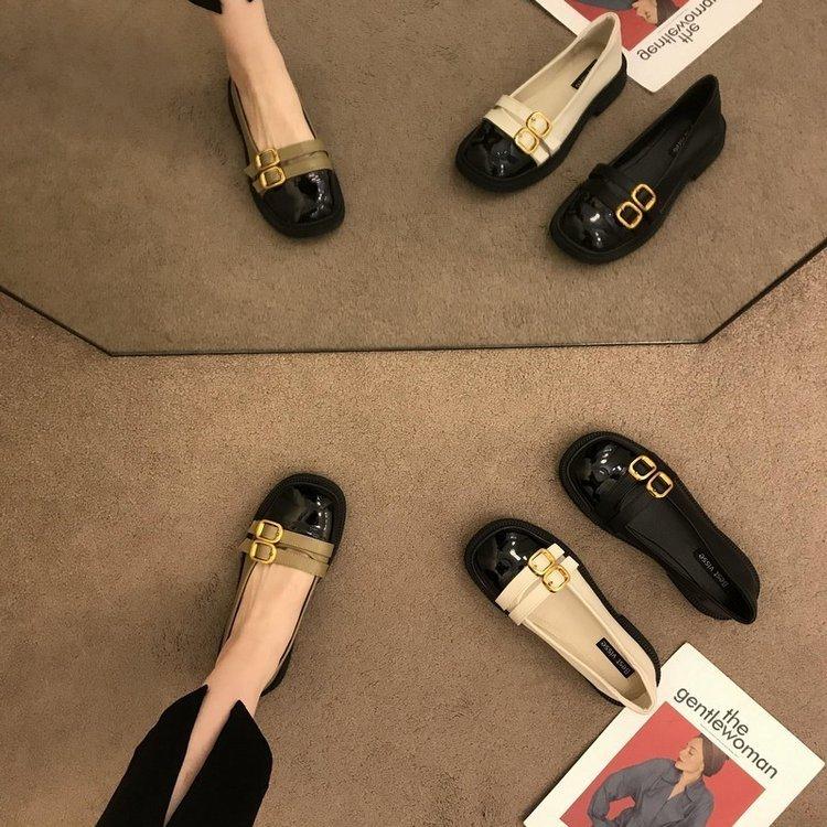 Women's Vintage Round Toe Mary Jane Shoes Slip-On Flats Dress Shoes for Women Lightweight Casual Faux Leather Loafers Shoes