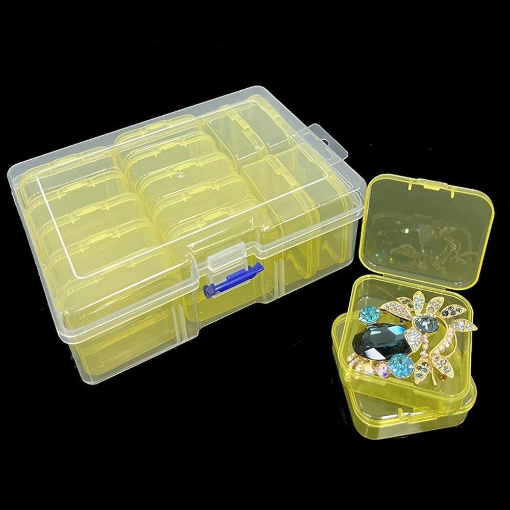 14pcs/set Multifunctional Transparent Plastic Storage Box Set for Art Supplies