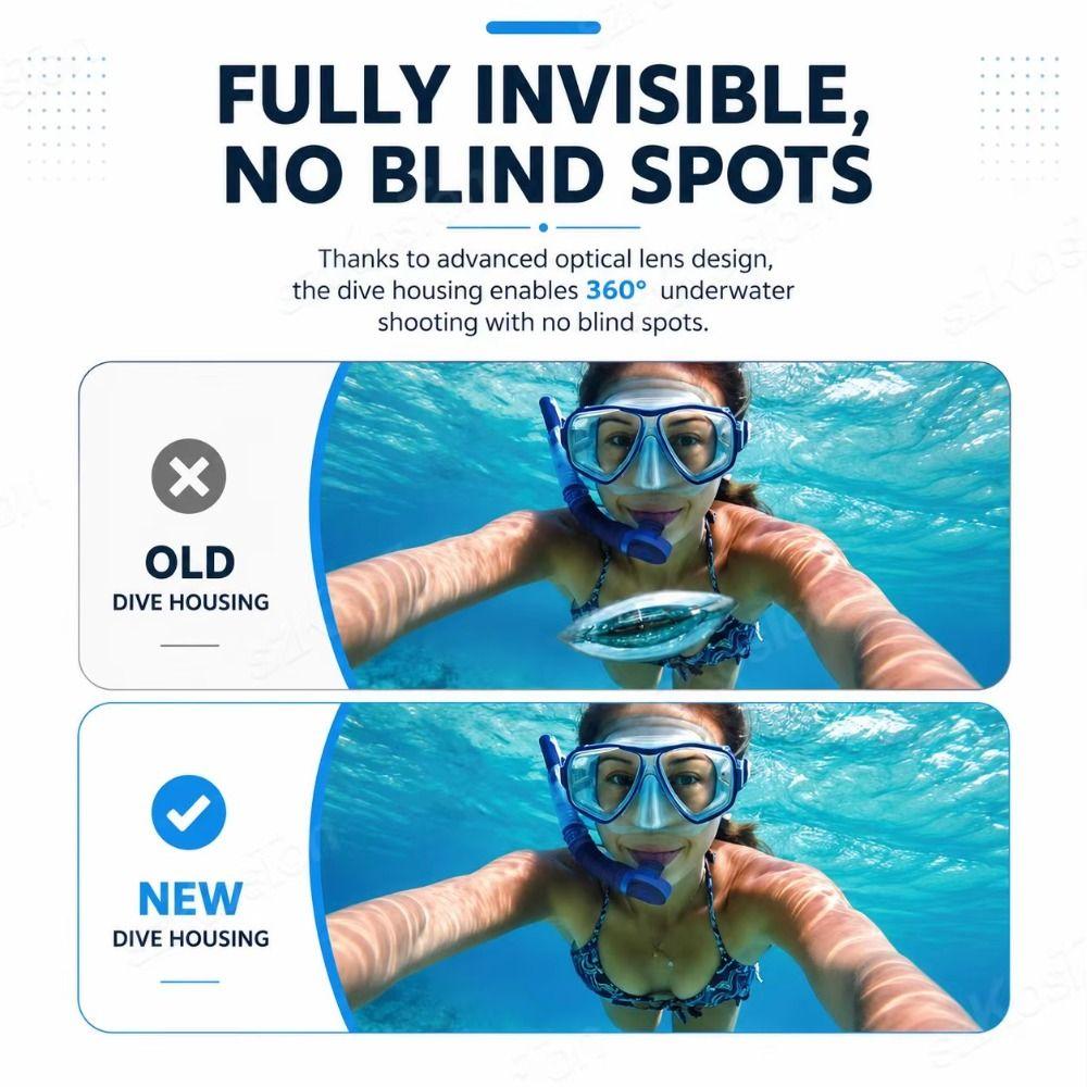 Quick Release Invisible Dive Case Underwater Diving Shell for Insta360 X6 Action Camera Accessories