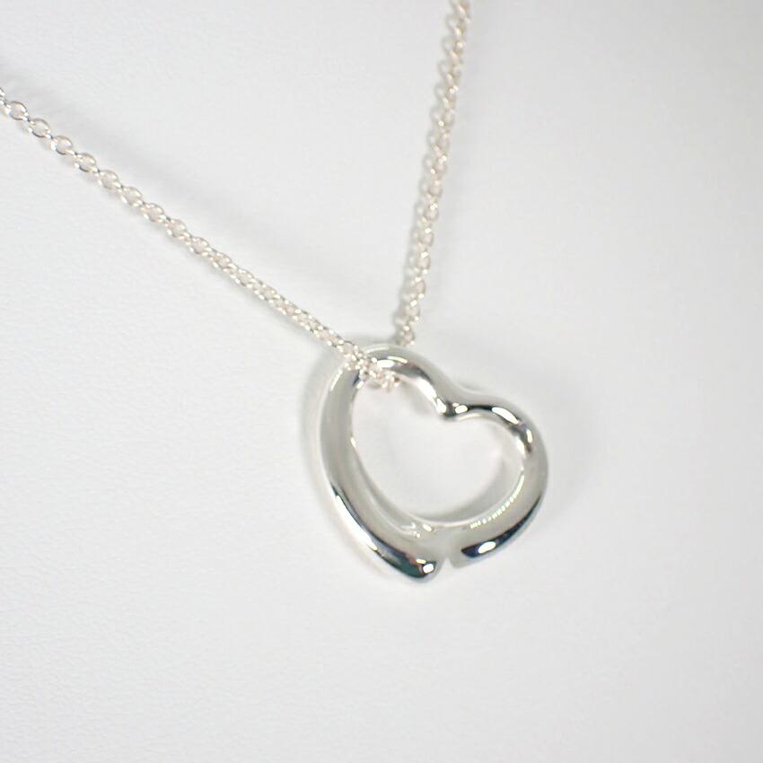 [Used] TIFFANY 925 Open Heart Pendant/Necklace/j10-3