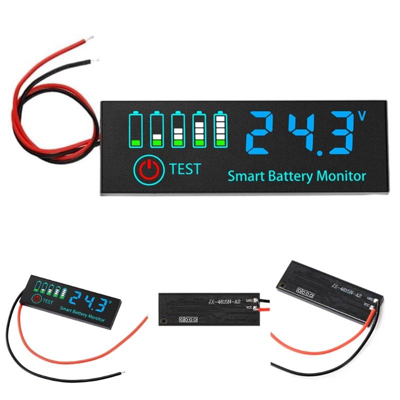 Lithium Battery Capacity Voltage Meter with Low Voltage Alarm & Power Off Memory for Automotive Circuits DIY Enthusiasts