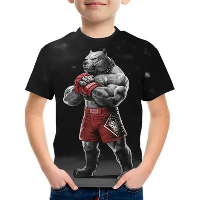 Summer Kids Boys Clothes 3d Cat Print Tee Shirt Short Sleeve Children's Clothing Fashion T Shirt For Boys Top Tee
