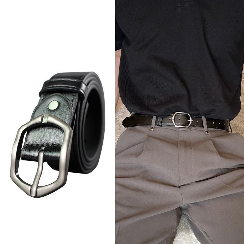 

Men s Retro Pin Buckle Belt - Trendy 2024 Korean Style for Jeans чёрный