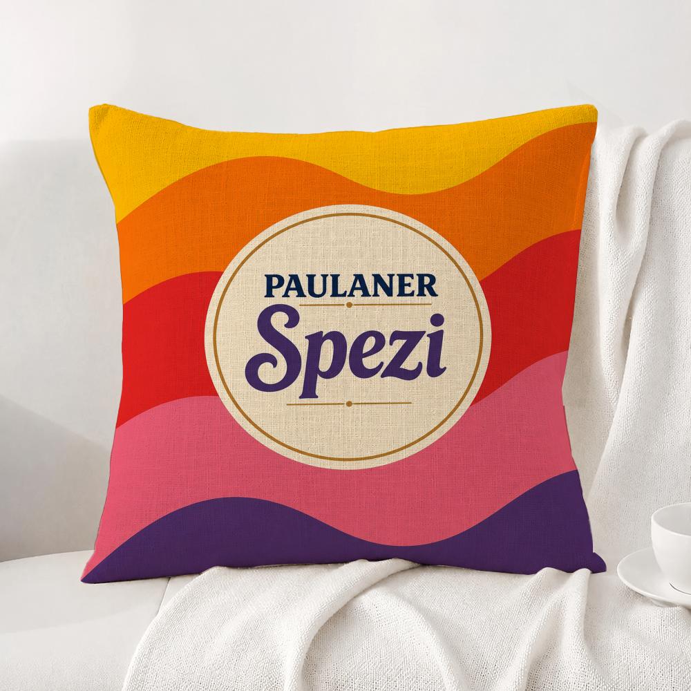 Marke Paulaner Spezi Kissenbezug Naturleinen Kissenbezug-Set AllinOne Dekor Kissenbezug für Sofa Schlafzimmer Stuhl