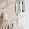 Foldableable Portable Clothes Drying Rack Travel Clothes Hanging Rack 7 Hole Multi-functional Storage Home Business Trip Hotel Clothes Hanger Tool