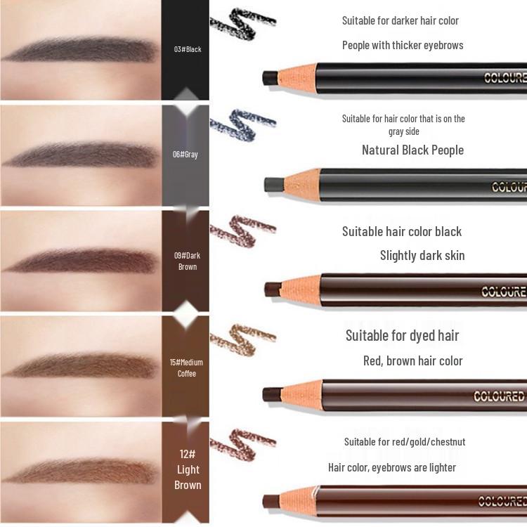 Hens 1818 Waterproof Smudge-Proof Eyebrow Pencil with Pull-String