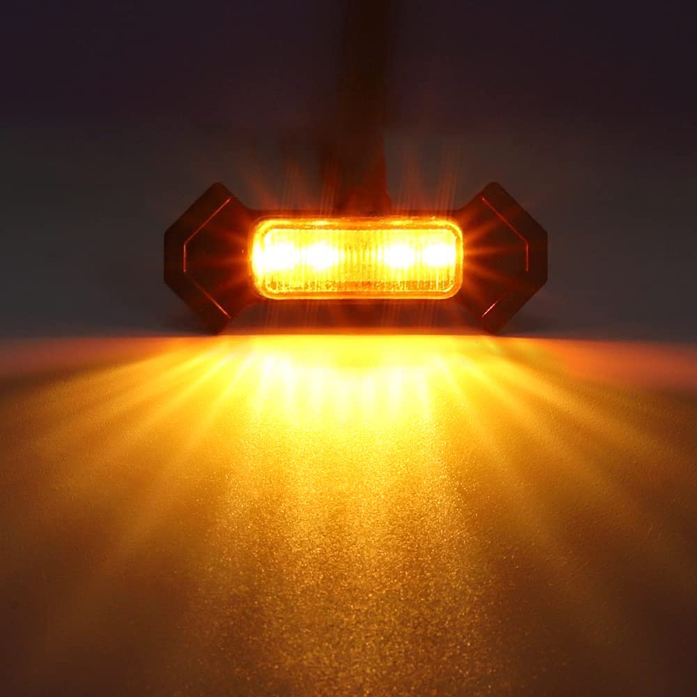 Markery grilla dla Toyota Tacoma Trd Grilla Bursztynowe światła grilla z Wysoki Łatwy Zestaw 4 X-STYLE (2016-2018), Przewód, Jasność, Instalacja,